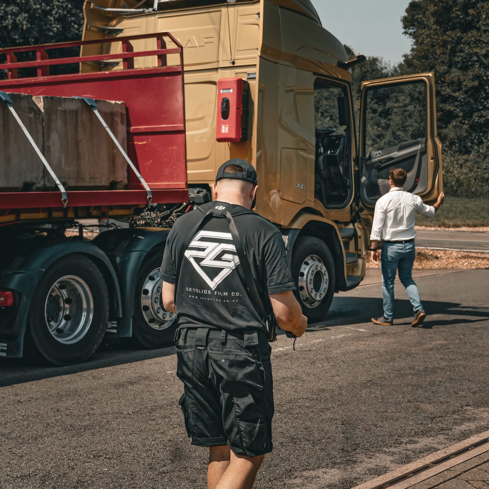 On set with a DAF XD for a commercial vehicle shoot